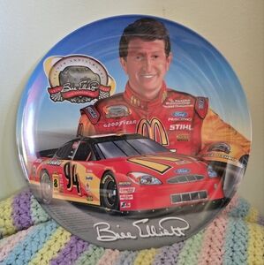 Vintage Nascar Bill Elliott Mcdonalds Collectible Plate